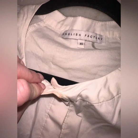 EUC Revolve English Factory Size XS Oversized White Midi Dress w Multicolor Trim - Picture 10 of 13